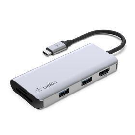 5 合 1 多端口 USB-C 集线适配器, 太空灰, hi-res