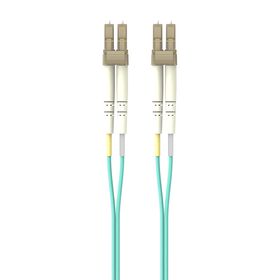 Fiber Patch Cable 10 Gig Aqua 50/125 LC/LC1 Meter, Aqua, hi-res
