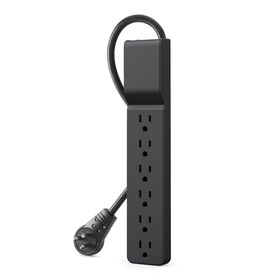6-Outlet Surge Protector with 6 ft cord, Black, hi-res