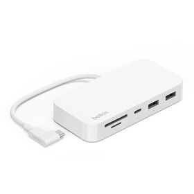 USB-C 6-in-1 Multiport Hub with Mount, White, hi-res