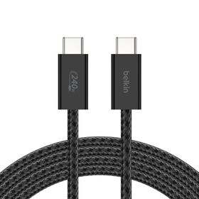 240 瓦 USB-C 转 USB-C 线缆, 黑色, hi-res