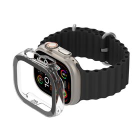 TemperedCurve 2 合 1 Apple Watch Ultra/Ultra 2屏幕保护膜配备保护壳, 透明, hi-res