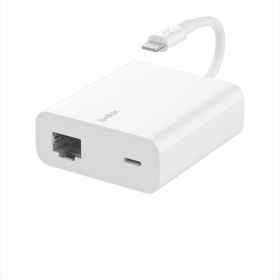 Ethernet + Power Adapter with Lightning Connector, 白色的, hi-res