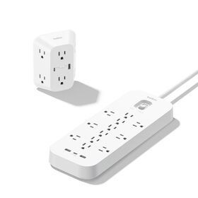 6 + 12-Port Home and Office Surge Protector Bundle, , hi-res